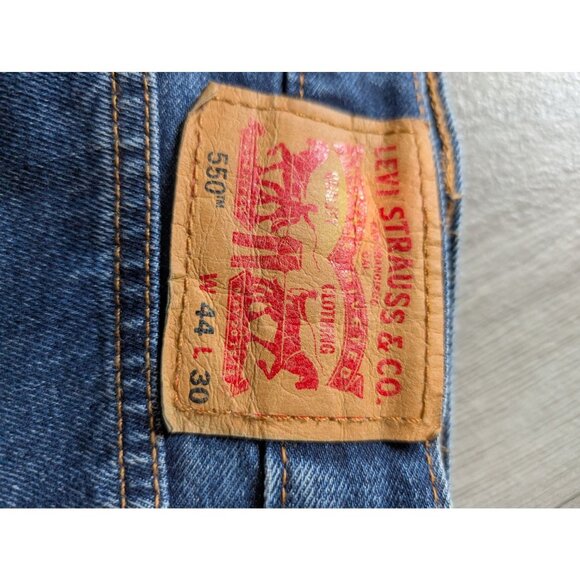 Levis 550 Relaxed Fit Mens Denim Jeans W44 L30 Blue Cotton Straight Leg - Picture 4 of 5